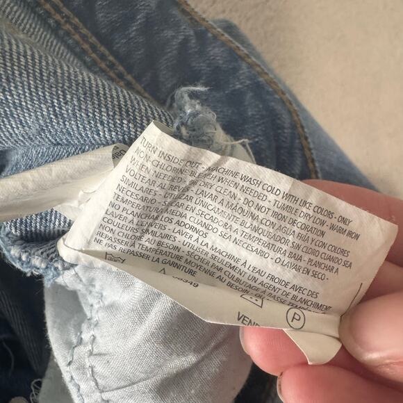 Black Daisy Womens Button Fly Relaxed Skinny Denim Jeans sz 7 28 Embroidered Y2K - Picture 6 of 10